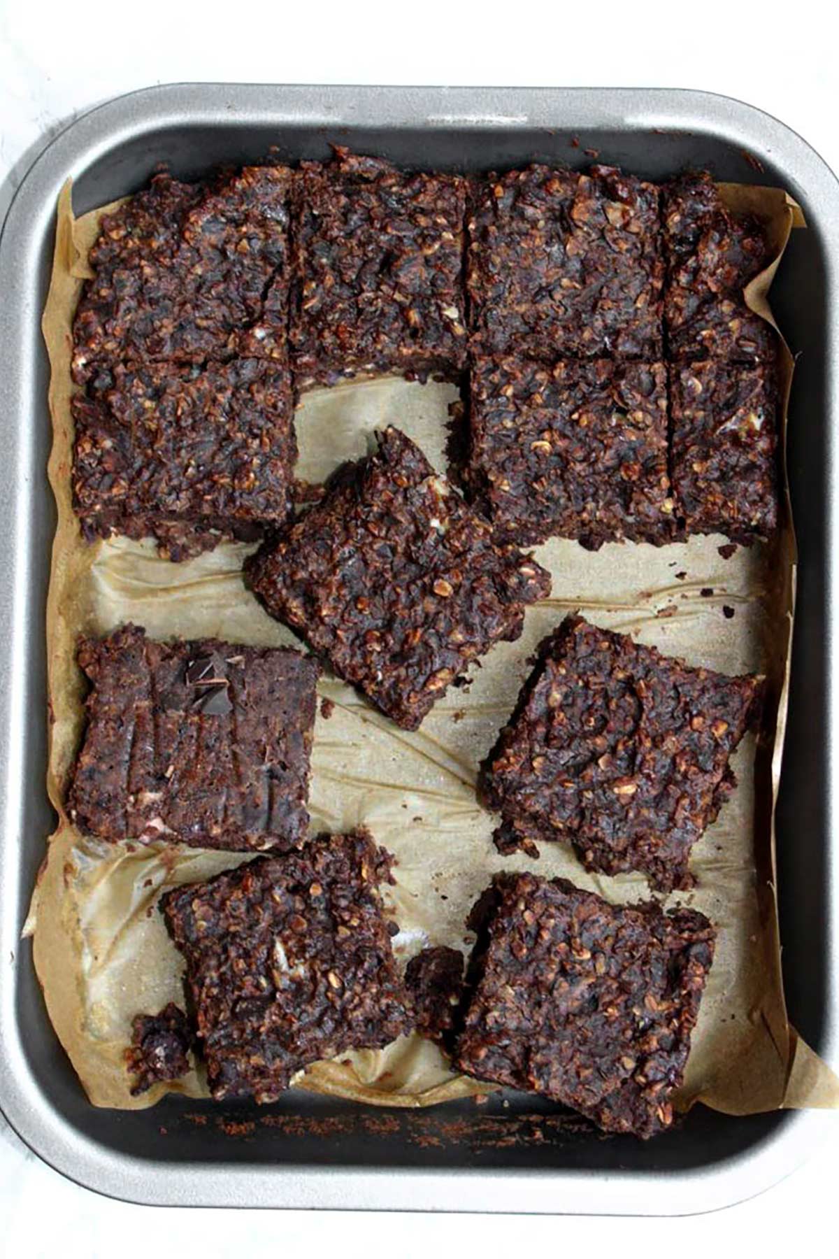 Black Bean Brownies In A Tray