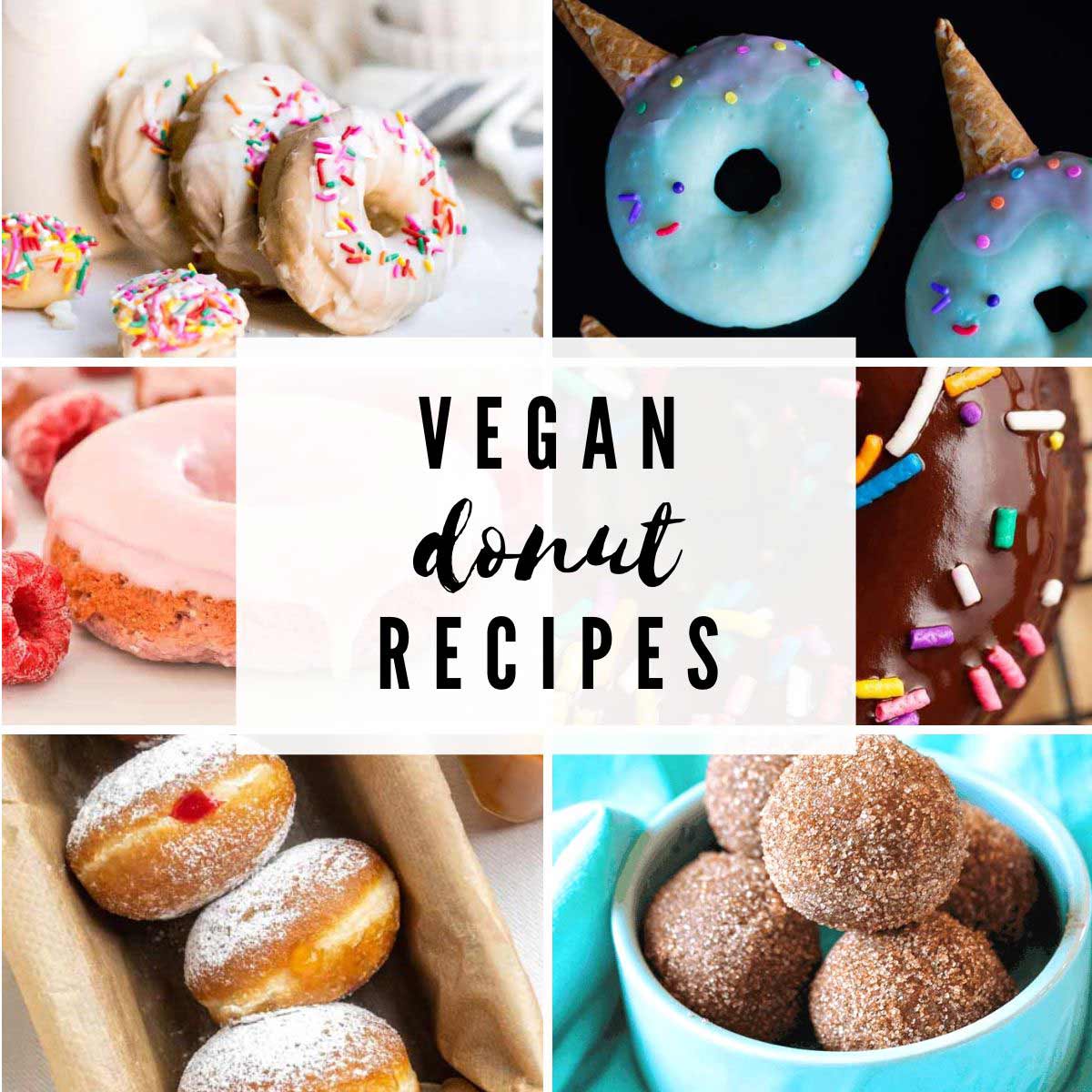 Collage Of Vegan Donut Images
