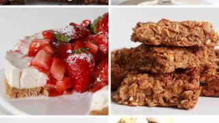 Image Collage Of Various Vegan Desserts For A Crowd