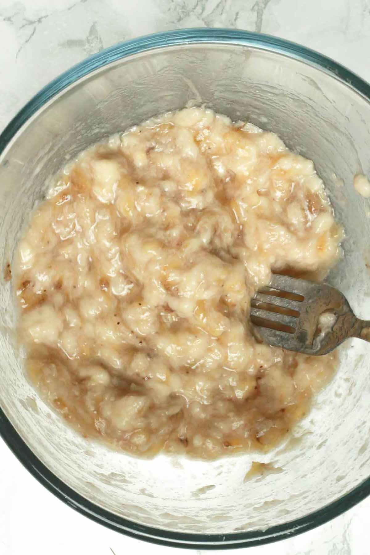 Mashed Bananas In A Bowl