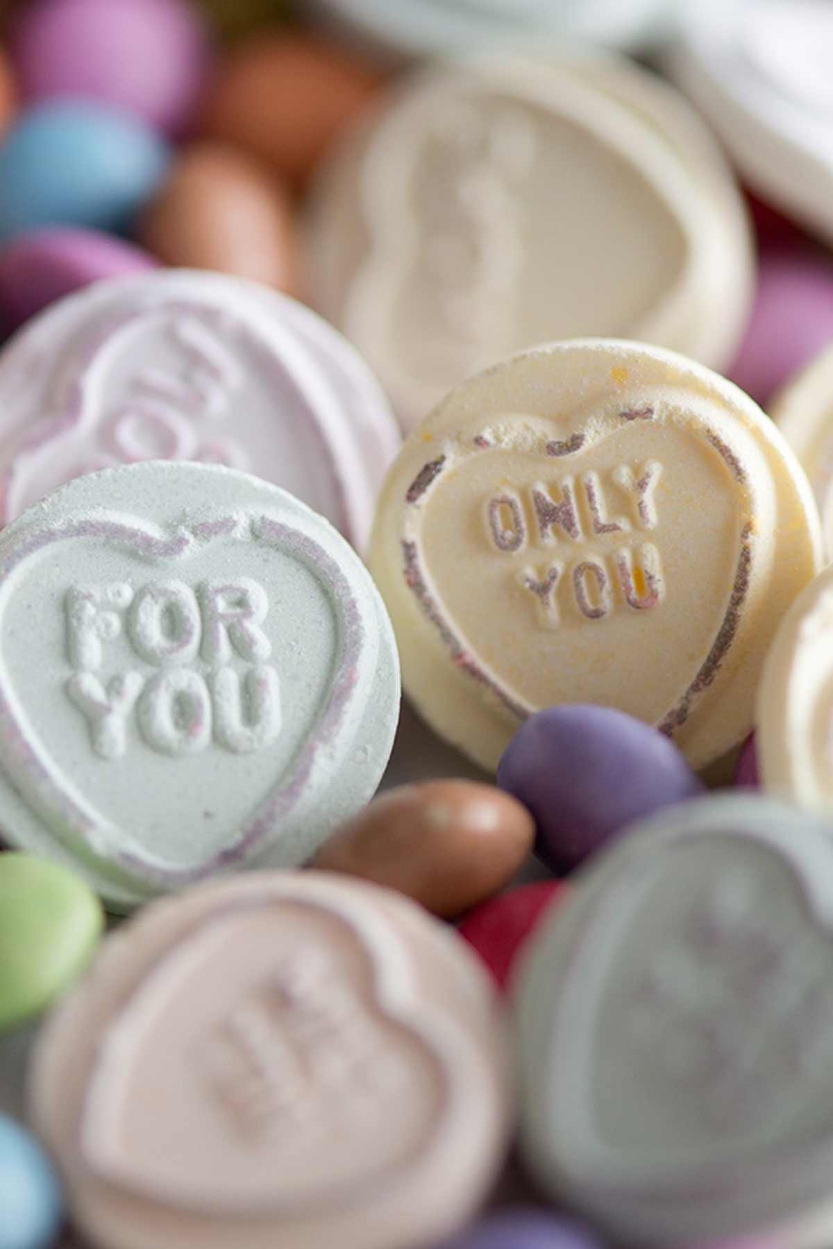 Pile Of Love Hearts Sweets