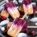 Roasted Peach Cherry And Coconut Milk Popsicles