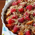 Unbaked Peach Crumble