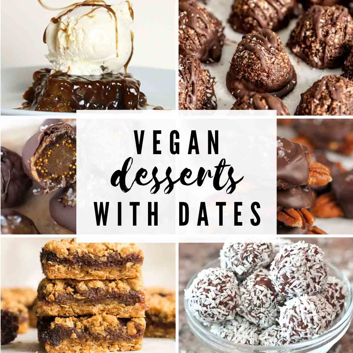 6 Vegan Date Sweetened Desserts
