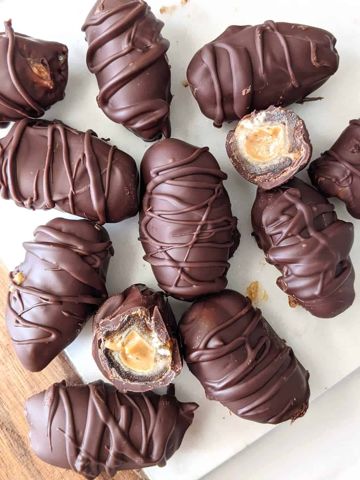 Chocolate Peanut Butter Stuffed Dates