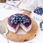 No Bake Layered Blueberry Cheesecake