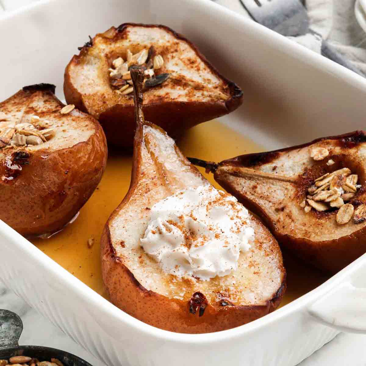 Vegan Healthy Baked Pears