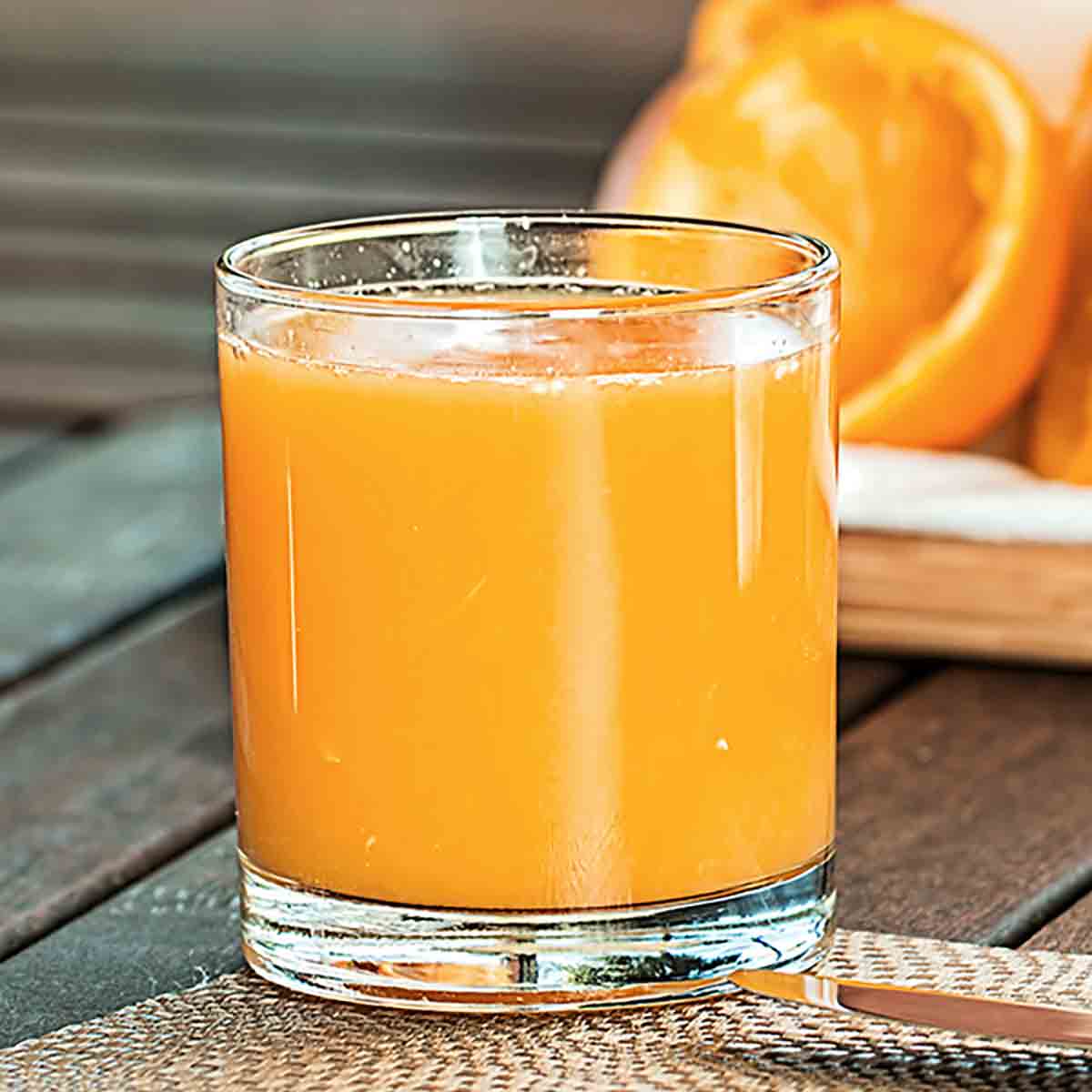 A Glass Of Vegan Orange Juice