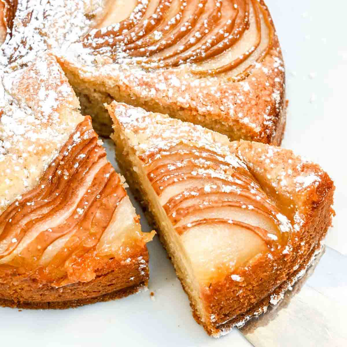 Slice Of Vegan Pear Cake