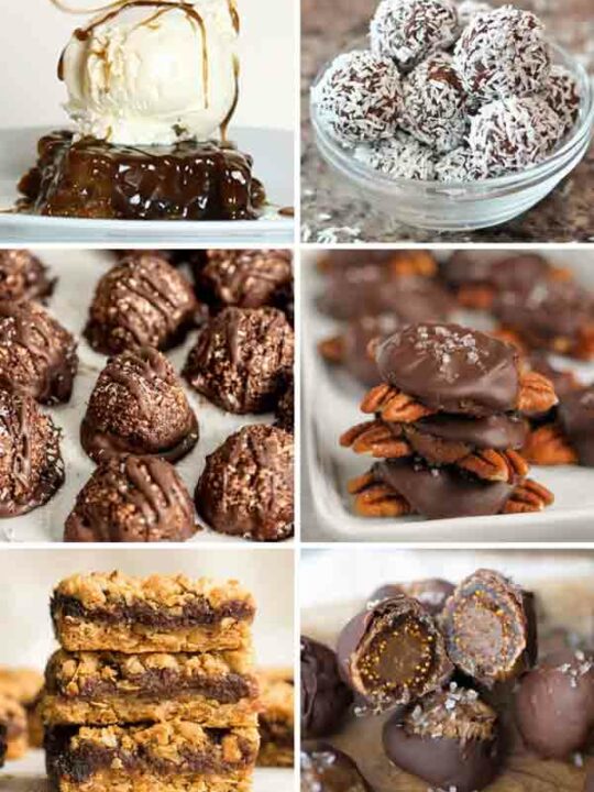 Thumbnail Image Collage Of Vegan Desserts With Dates