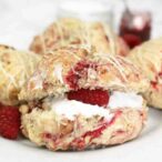 Thumbnail Image Of Dairy Free Raspberry Scones On A Plate