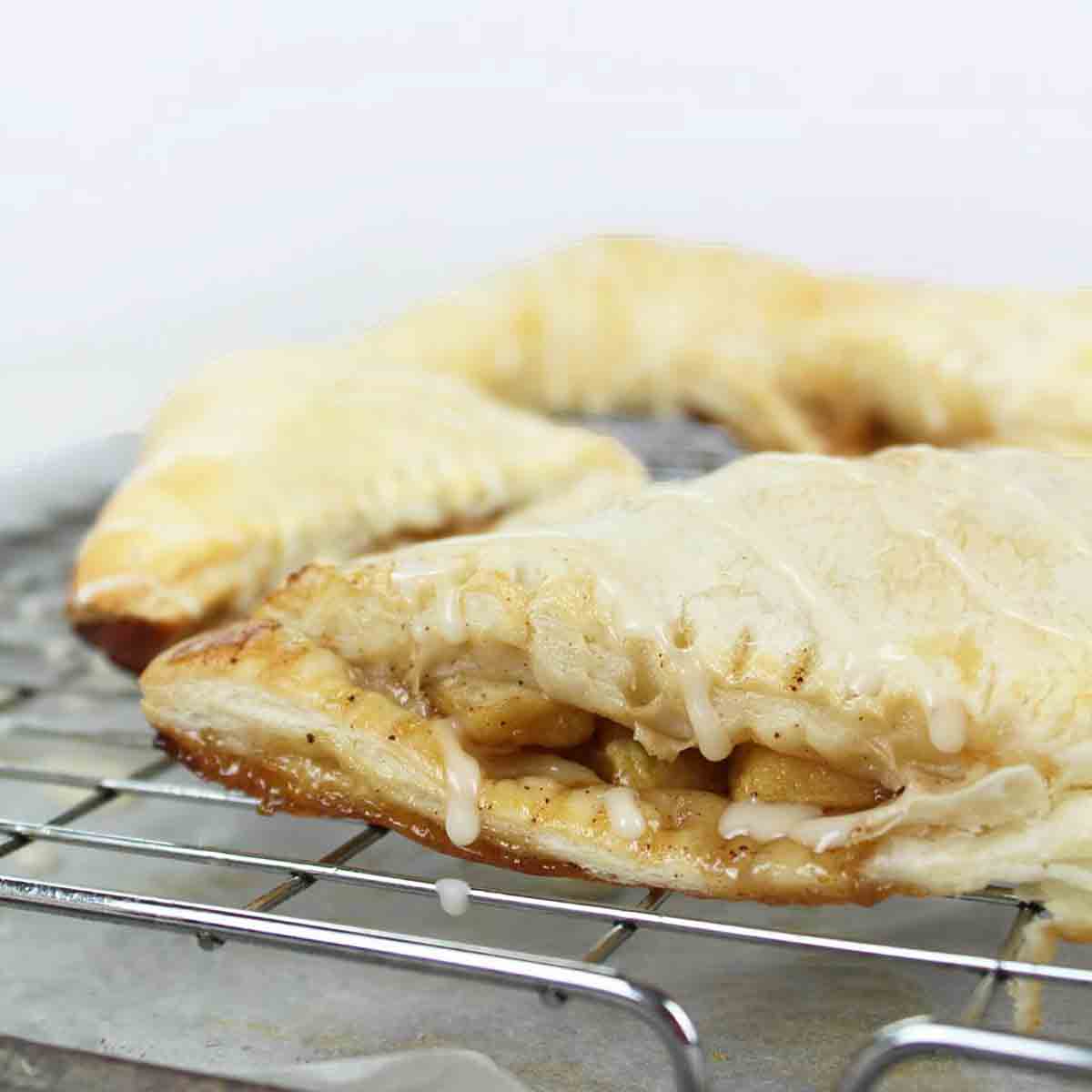 Vegan Apple Turnovers With Puff Pastry And Dairy Free Icing