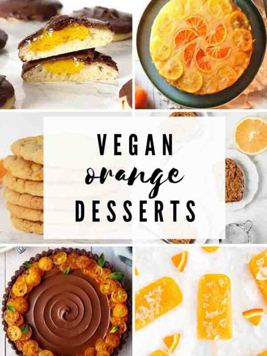 Vegan Orange Desserts Thumbnail Collage