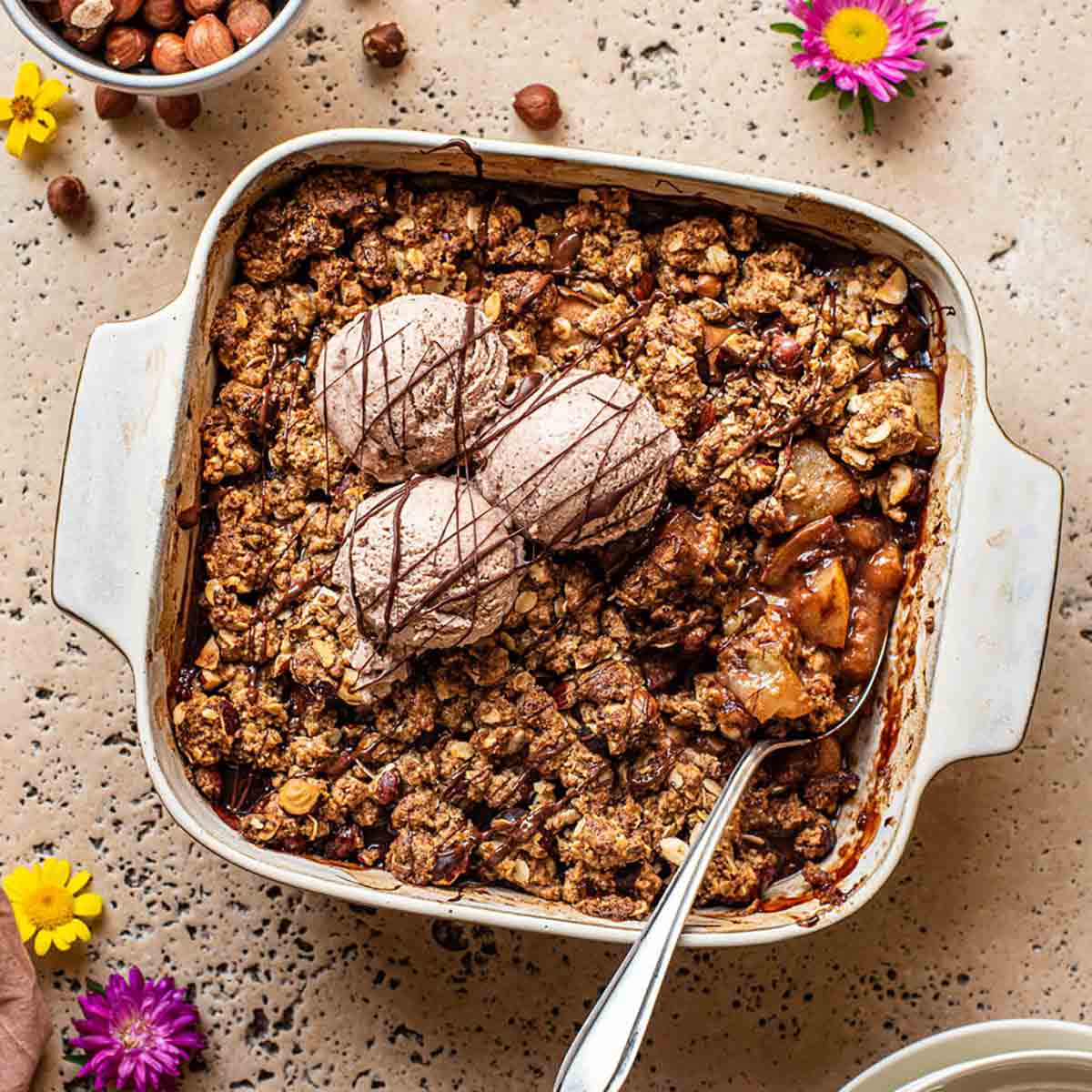 Vegan Pear Crisp Dessert