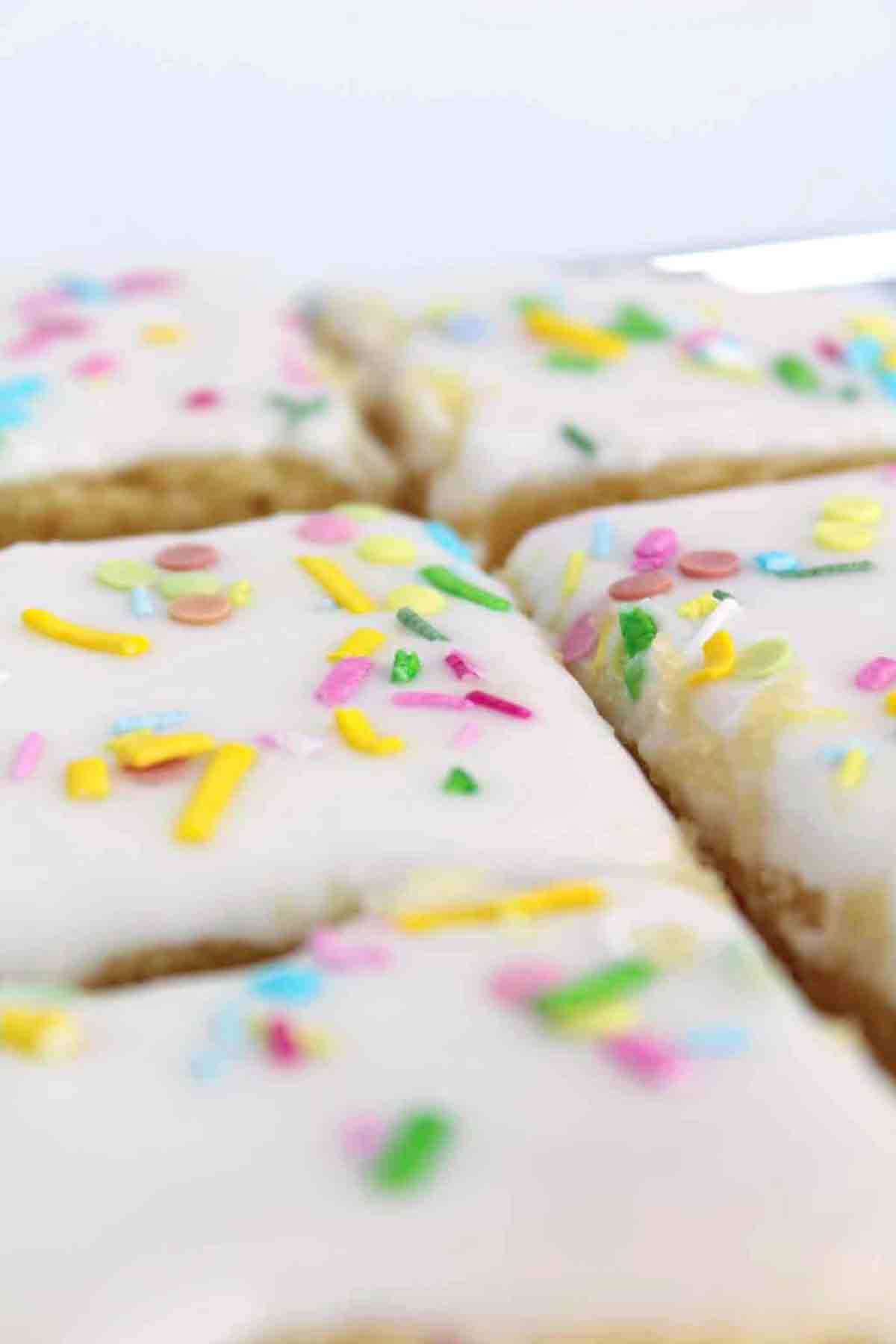 Close Up Of Vegan School Dinner Cake