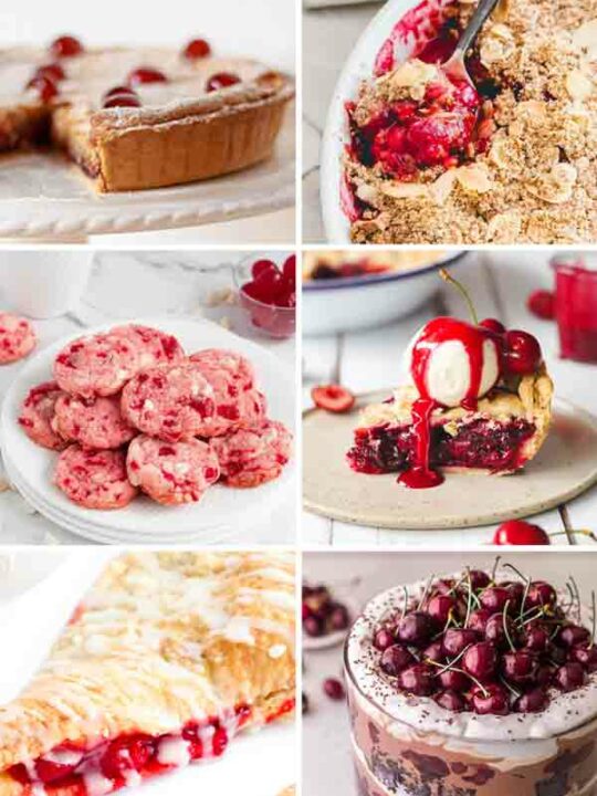 Images Of 6 Vegan Cherry Desserts