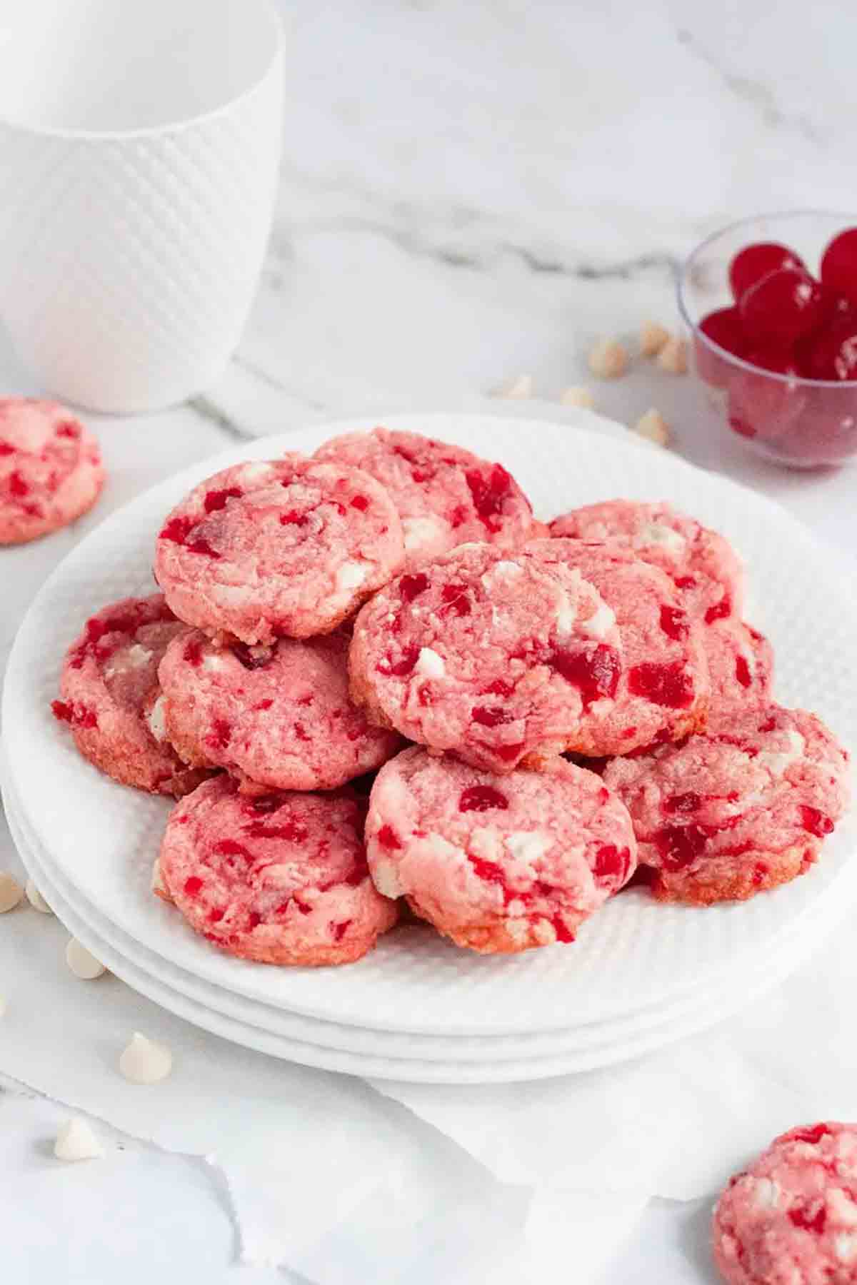 Vegan Cherry Chip Cookies