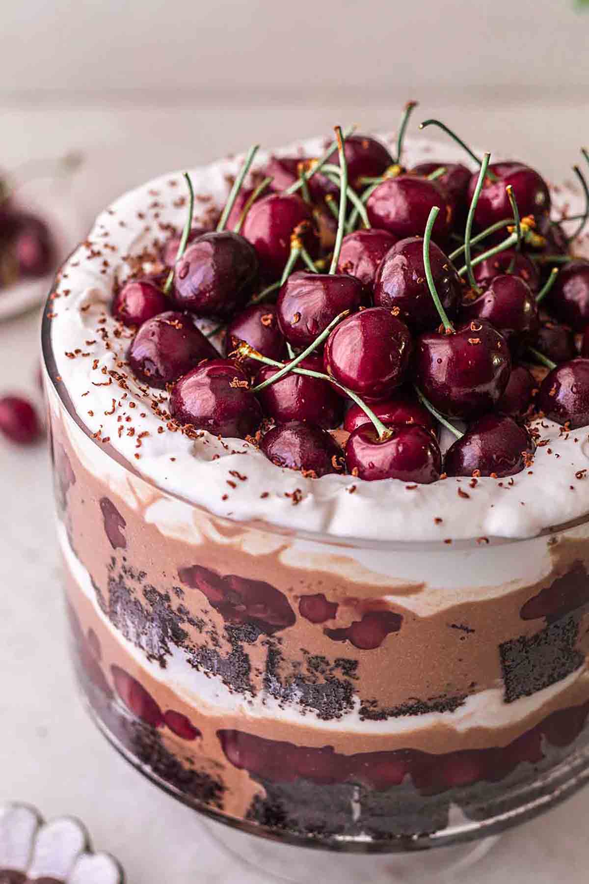 Vegan Chocolate Cherry Trifle