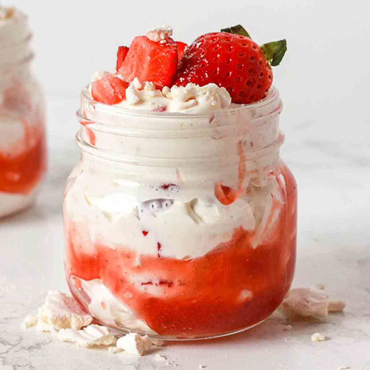 Vegan Eton Mess With Strawberries On Top