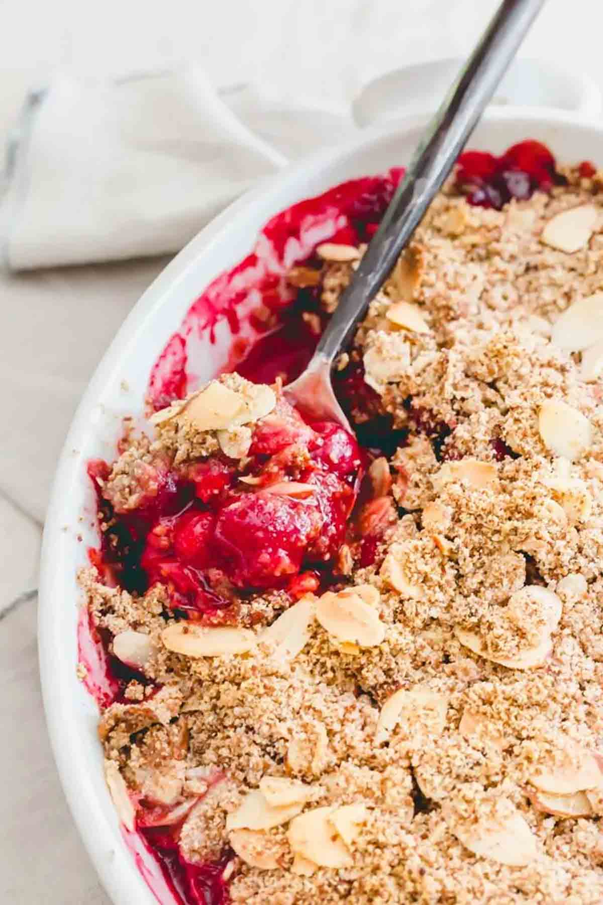 Vegan Sour Cherry Crisp