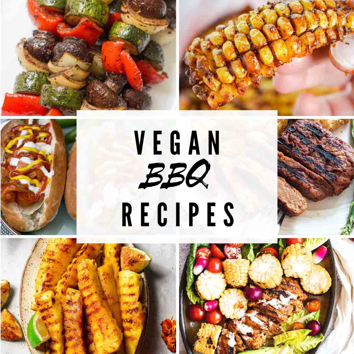 Vegan Bbq Recipes Image Collage With Text Overlay