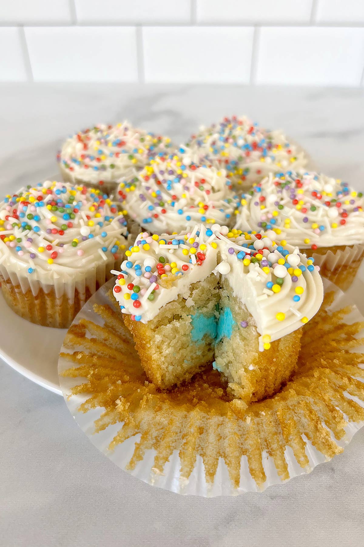 Vegan Gender Reveal Cupcakes