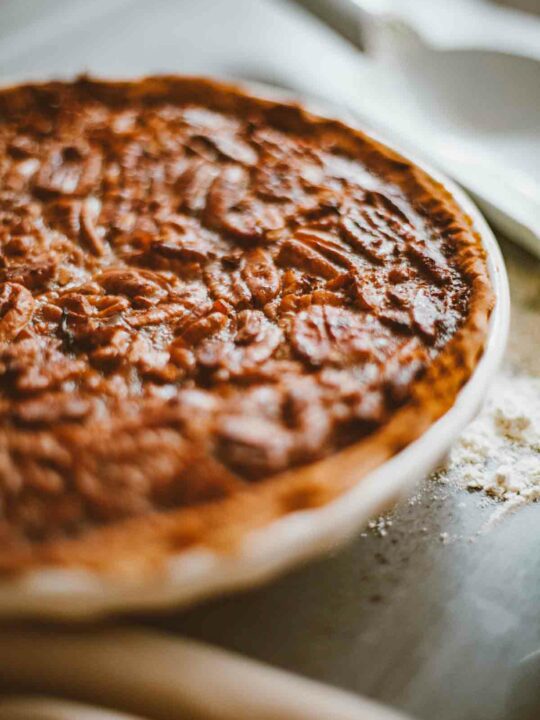 Close Up Image Of Pecan Pie