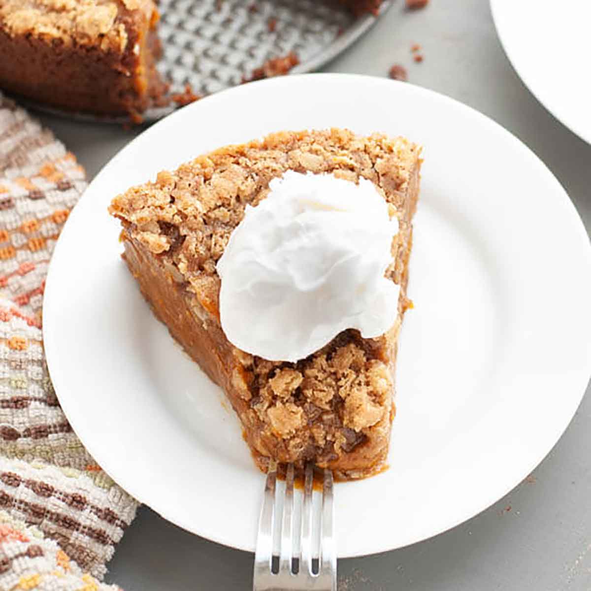 Crumble Pie Slice Vegan Pumpkin