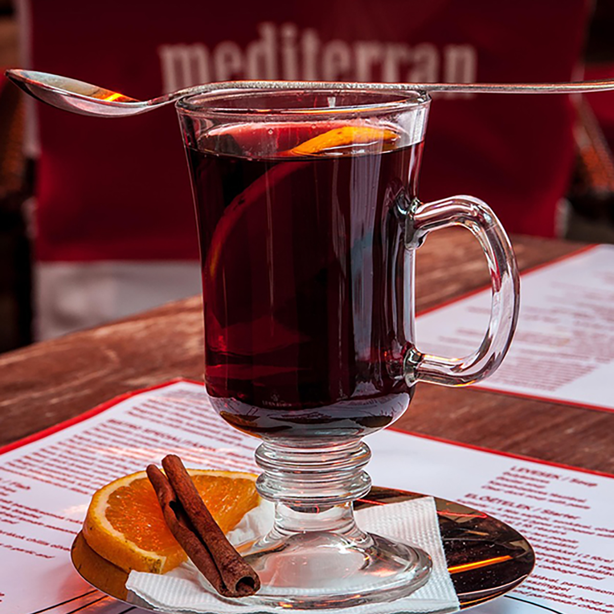 Glass Of Mulled Wine With Spoon On Top For Is Mulled Wine Vegan Post