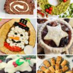 Image Collage Of 6 Vegan Christmas Party Food Recipes