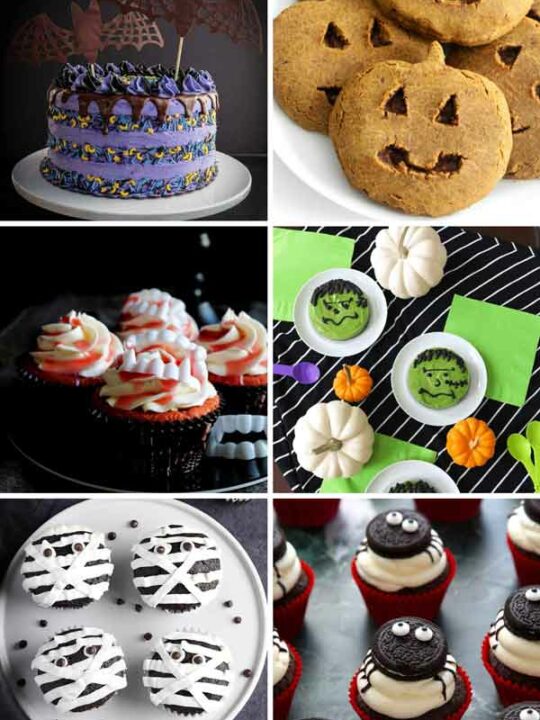 Image Collage Of Vegan Halloween Desserts