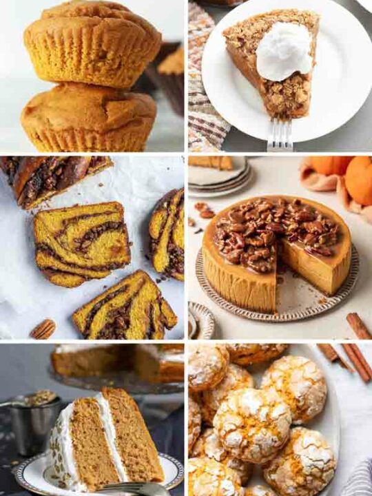 Image Collage Of Vegan Pumpkin Desserts