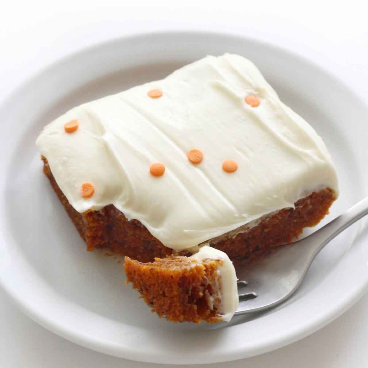 Slice Of Vegan Pumpkin Cake