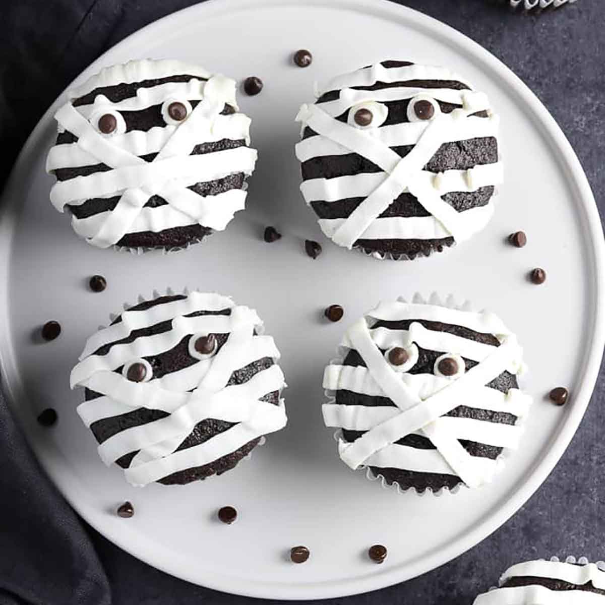 Vegan Mummy Cupcakes Halloween