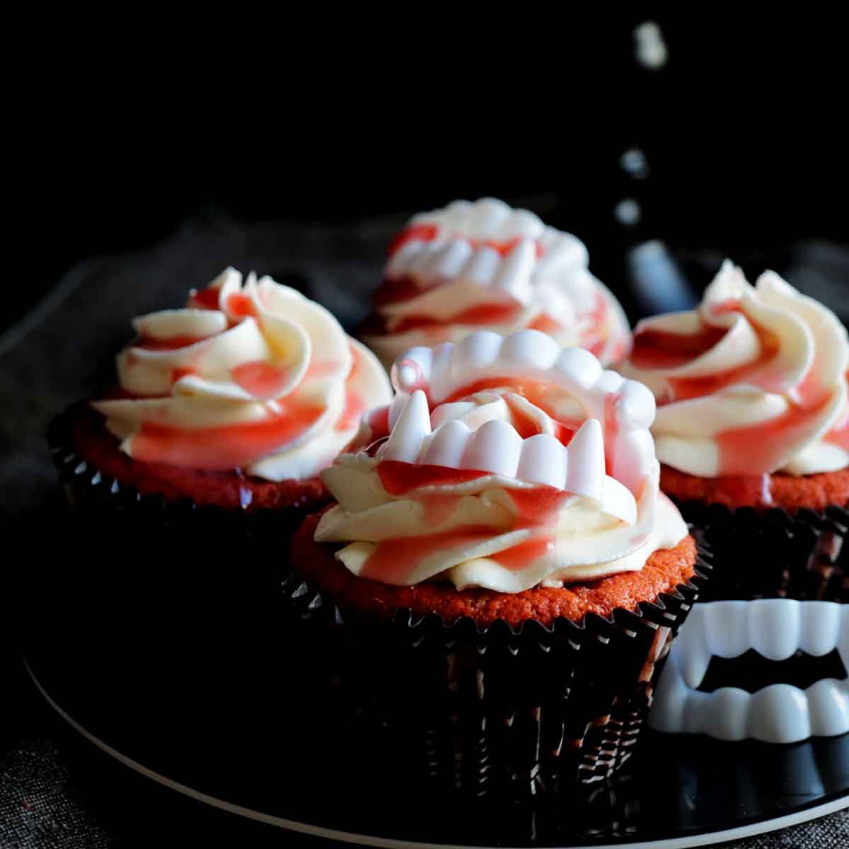 Vegan Vampire Cupcakes For Halloween