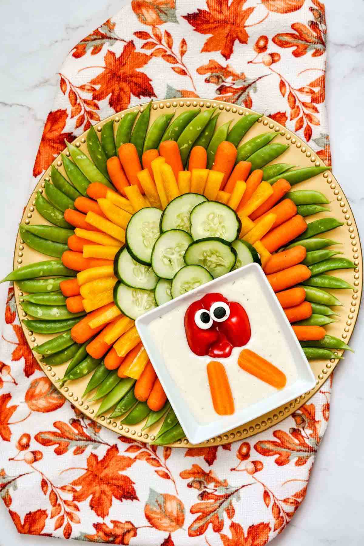 Thanksgiving Turkey Vegetable Tray