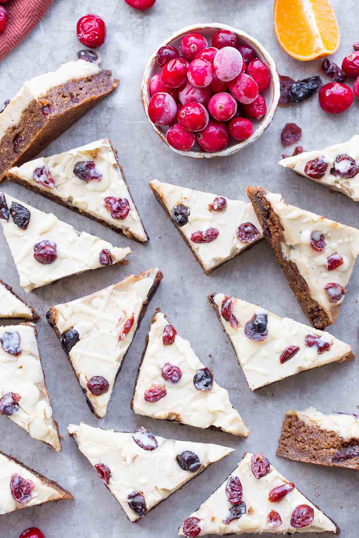 Vegan Cranberry Bliss Bar Desserts