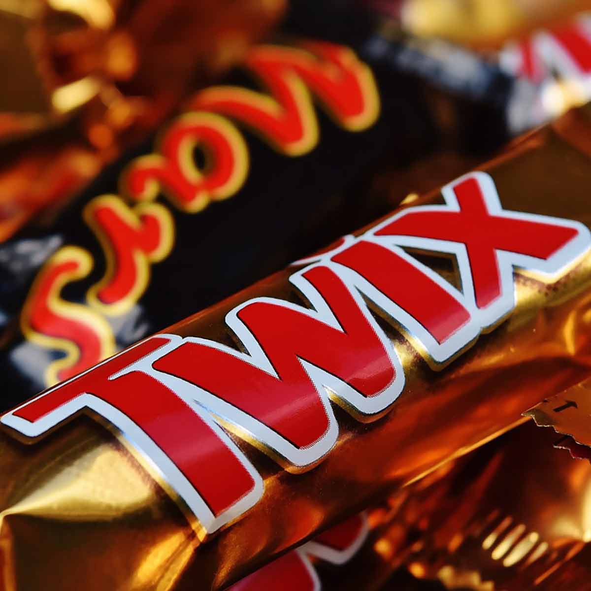 Close Up Of Twix And Mars Minis