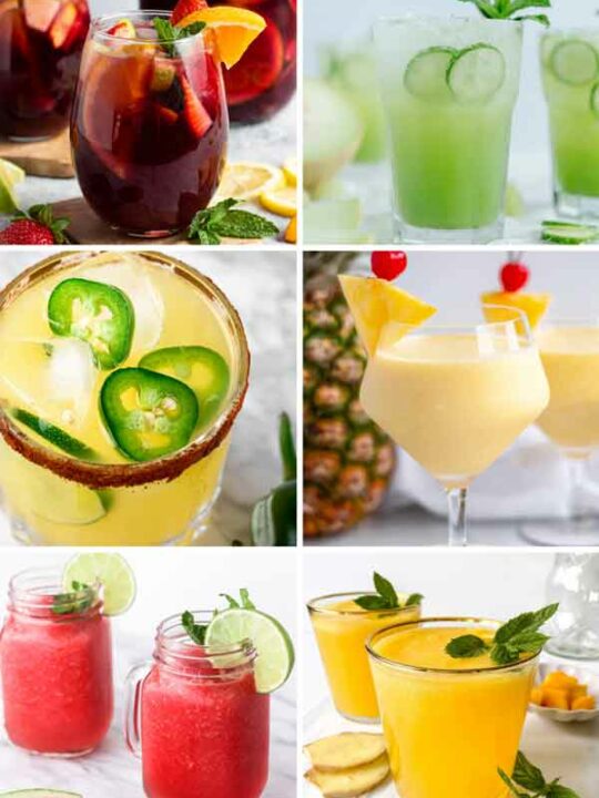 Collage Of 6 Vegan Mocktails