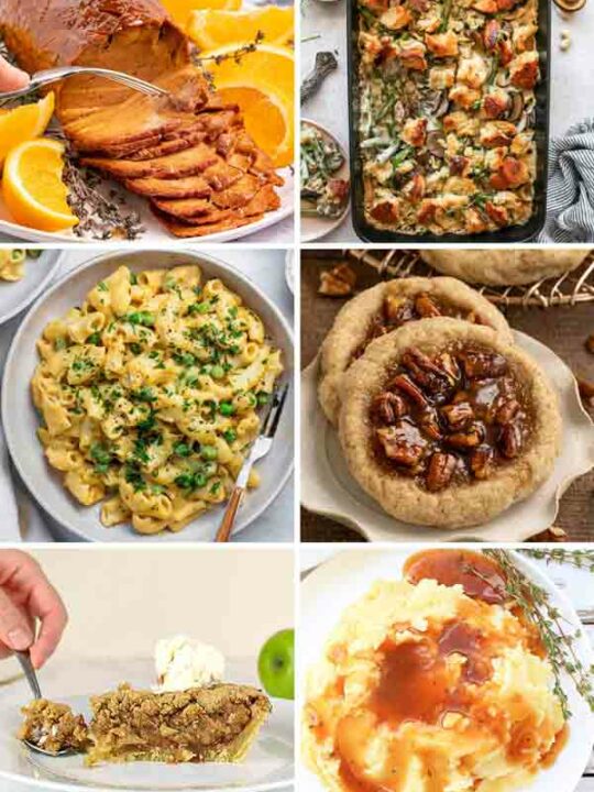 Collage Of 6 Vegan Thanksgiving Recipes