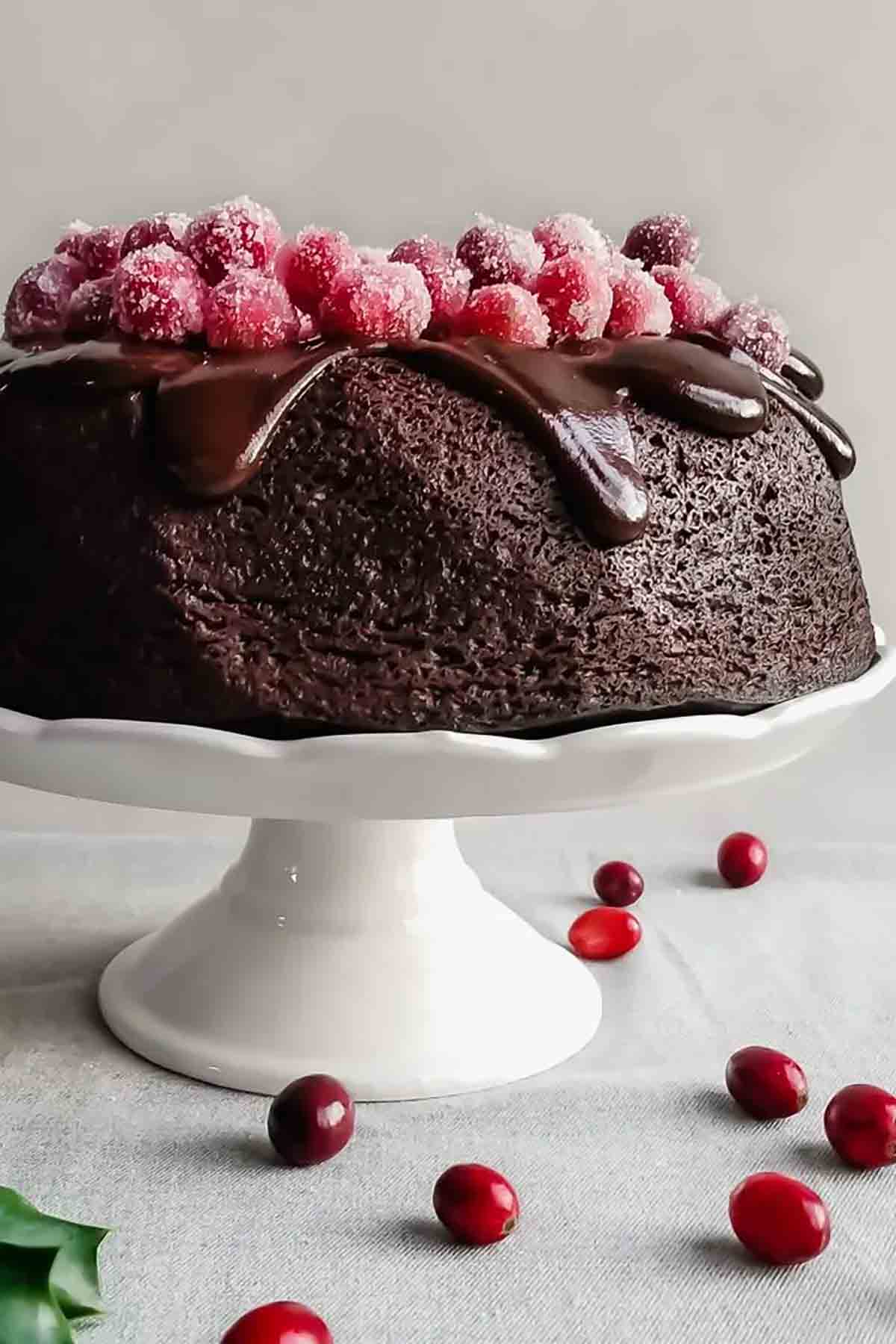 Cranberry Fudge Cake