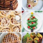 Image Collage Of 6 Vegan Christmas Brunch Ideas