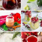 Image Collage Of 6 Vegan Christmas Cocktails