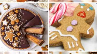 Image Collage Of 6 Vegan Gingerbread Desserts