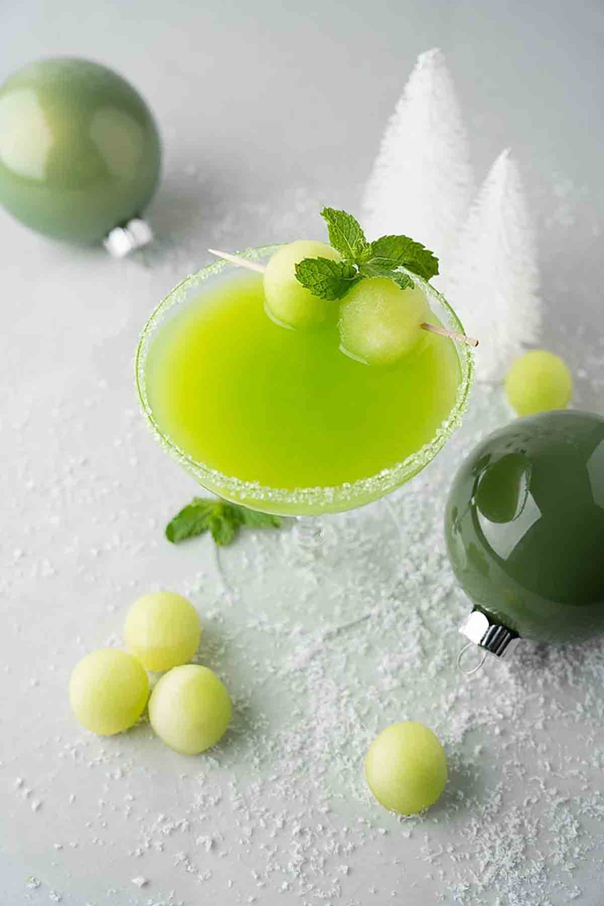 Melon Christmas Cocktail