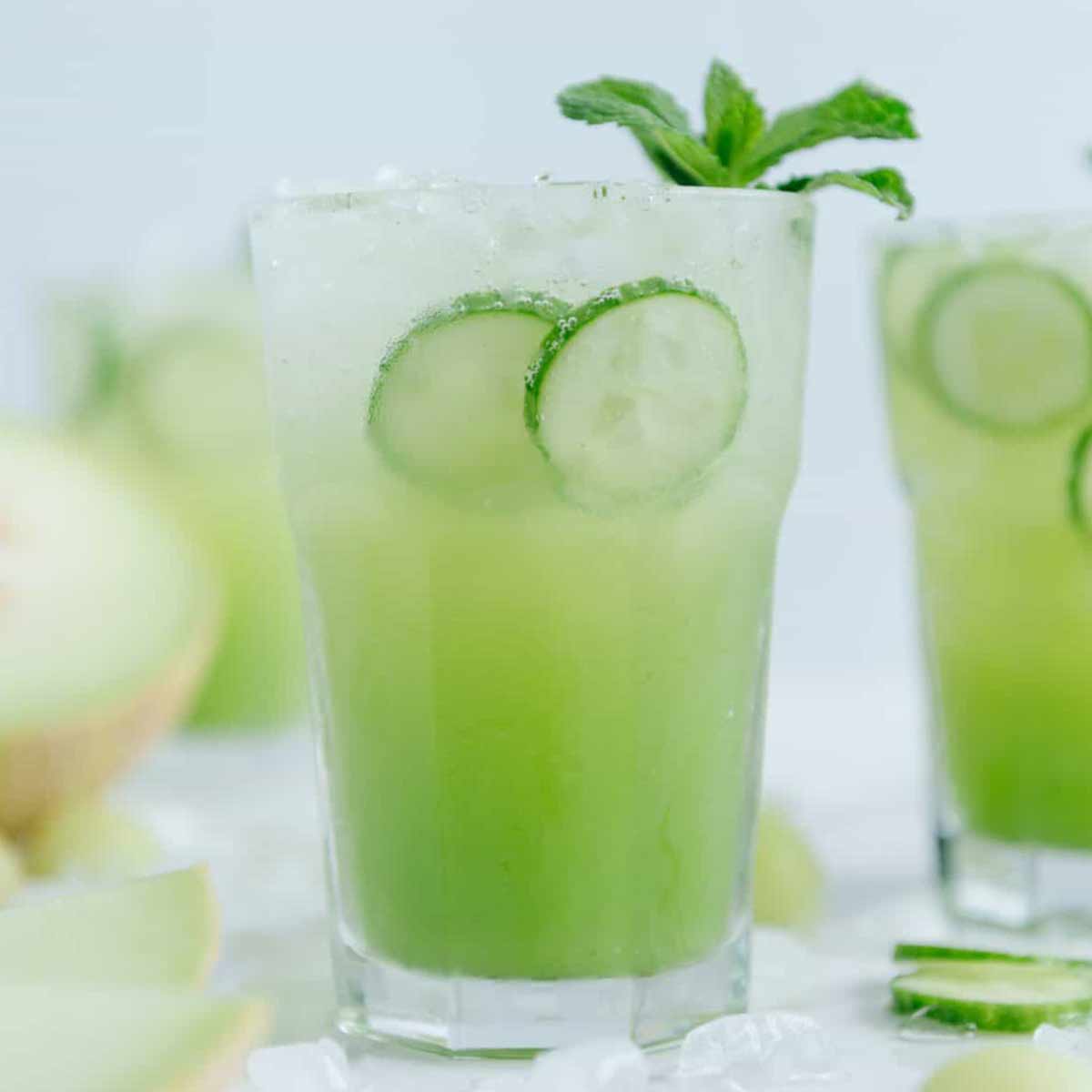 Melon Spritzer mocktail