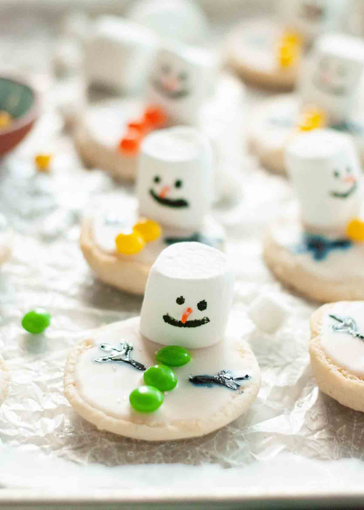 Melted Snowman Vegan And Gluten Free Christmas Cookies