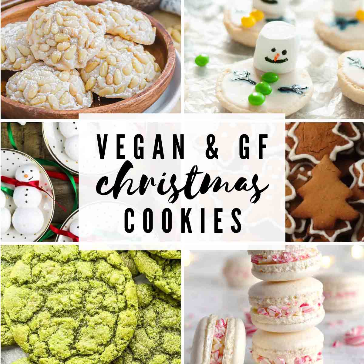 Thumbnail Image Collage Of Vegan And Gluten Free Christmas Cookies
