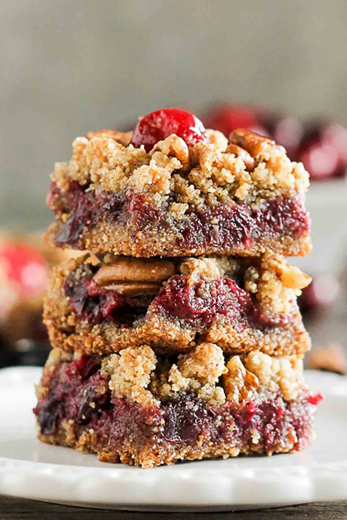 Vegan Cranberry Crumb Bars Desserts