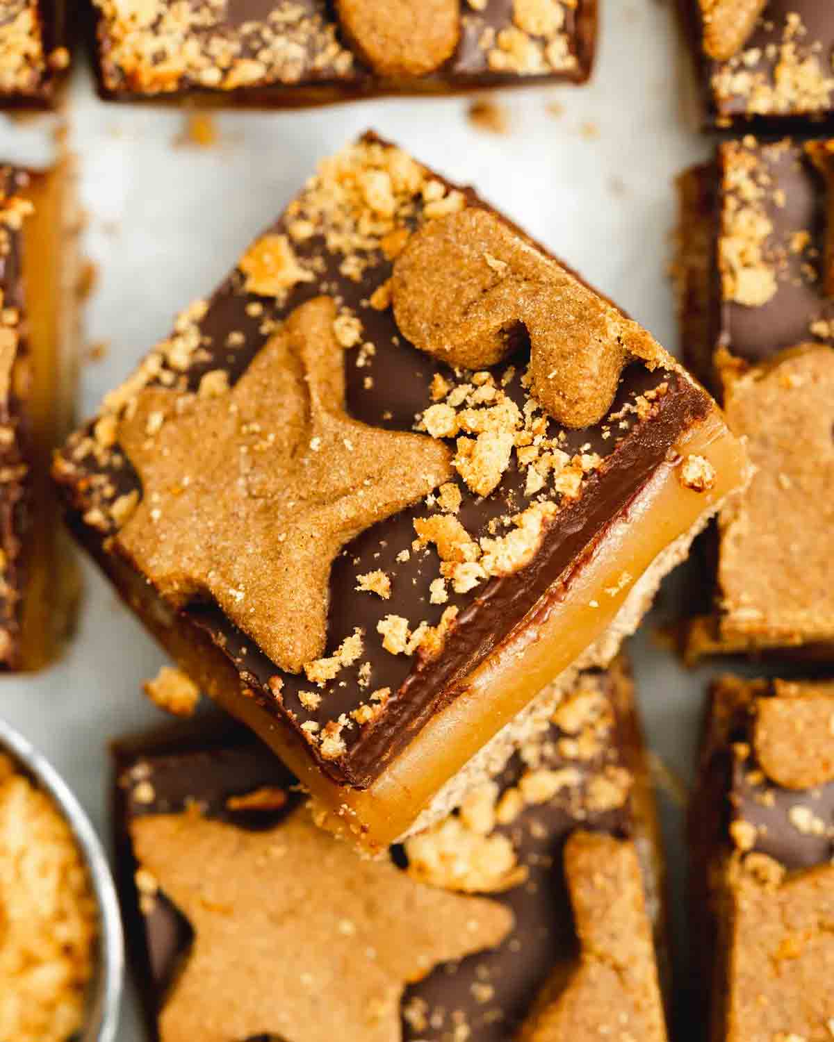 Vegan Caramel Slice With Gingerbread